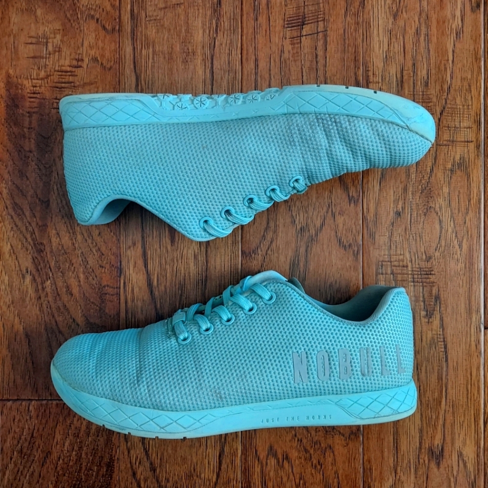 Sold Blue glass trainers size 9